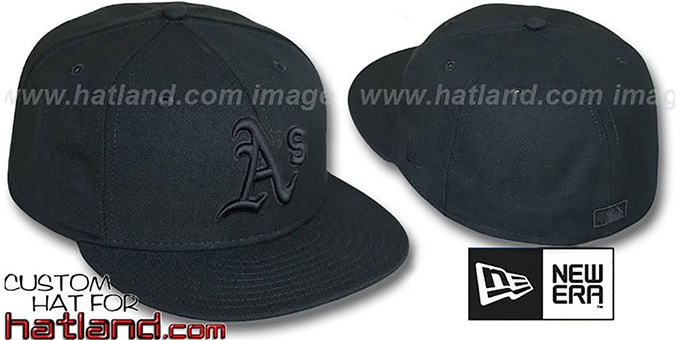 Athletics 'BLACKOUT' Fitted Hat by New Era