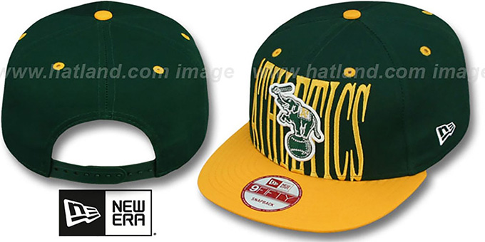 Athletics 'STEP-ABOVE SNAPBACK' Green-Gold Hat by New Era