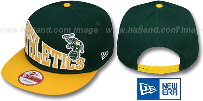 Athletics 'STOKED SNAPBACK' Green-Gold Hat by New Era