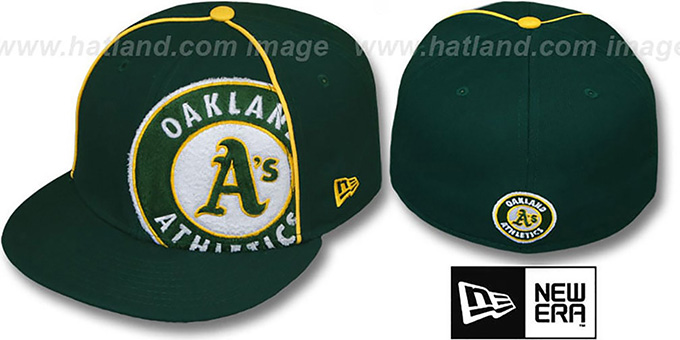 Athletics 'TRIBULATOR' Green Fitted Hat by New Era