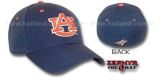 Auburn 'DH' Fitted Hat by ZEPHYR - navy