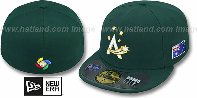 Australia 'PERFORMANCE WBC' Green Fitted Hat by New Era