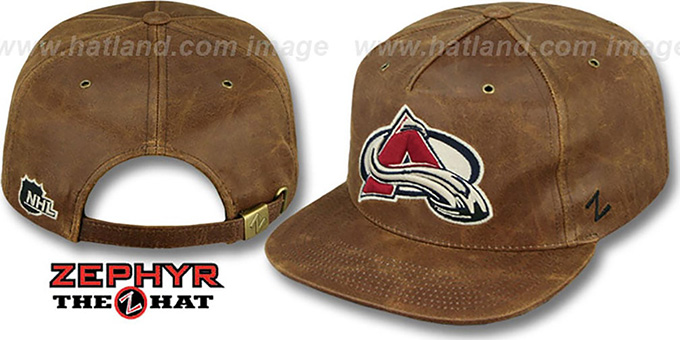 Avalanche 'DYNASTY LEATHER STRAPBACK' Brown Hat Zephyr