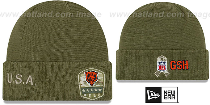 Bears '2019 SALUTE-TO-SERVICE' Knit Beanie Hat by New Era