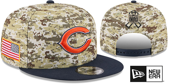 Bears 2025 'SALUTE-TO-SERVICE SNAPBACK' Desert Storm-Navy Hat by New Era
