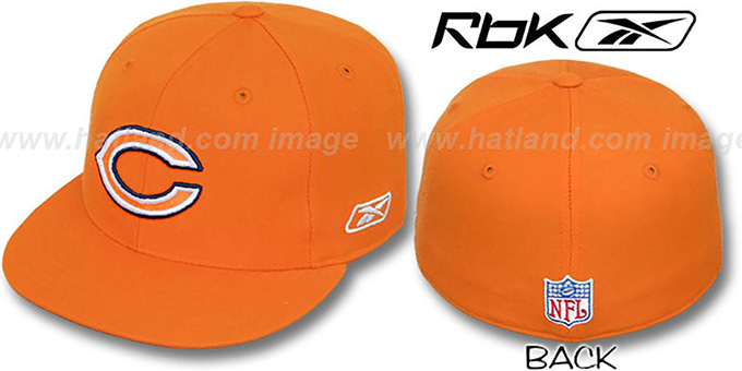 Bears 'COACHES' Orange Fitted Hat by Reebok