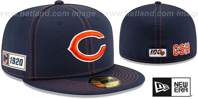 Bears 'ONFIELD SIDELINE ROAD' Navy Fitted Hat by New Era