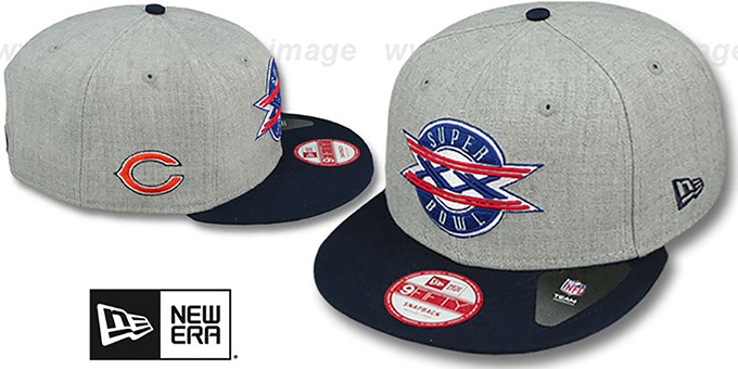 Bears 'SUPER BOWL XX SNAPBACK' Grey-Navy Hat by New Era