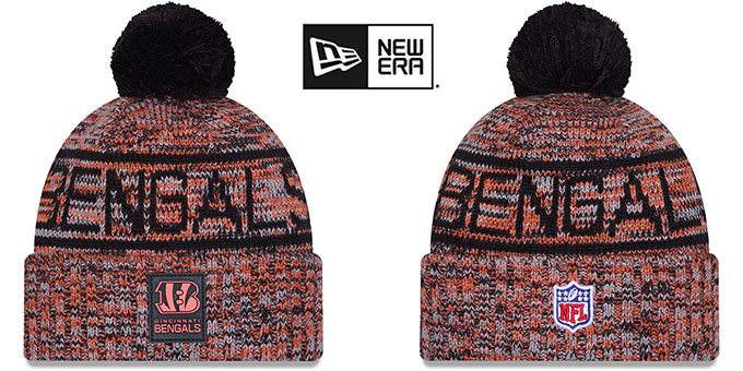 Bengals '2025 NFL SIDELINE' Knit Beanie Hat by New Era
