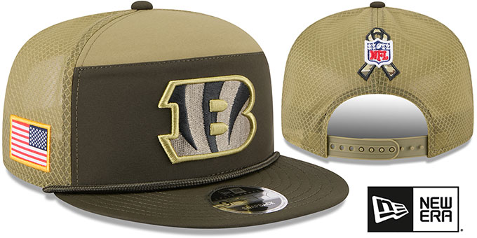 Bengals '2025 SALUTE-TO-SERVICE SNAPBACK' Dark Green-Olive Hat by New Era