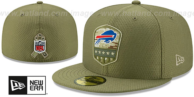 Bills '2019 SALUTE-TO-SERVICE' Olive Fitted Hat by New Era