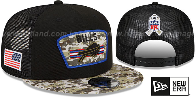 Bills '2021 SALUTE-TO-SERVICE SNAPBACK' Black-Desert Hat by New Era