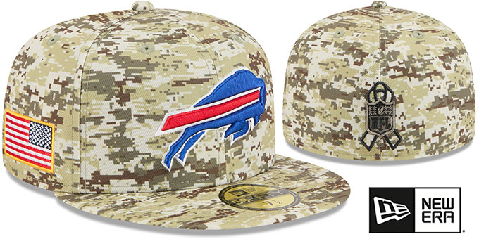 Bills 2025 'SALUTE-TO-SERVICE' Digital Desert Storm Fitted Hat by New Era