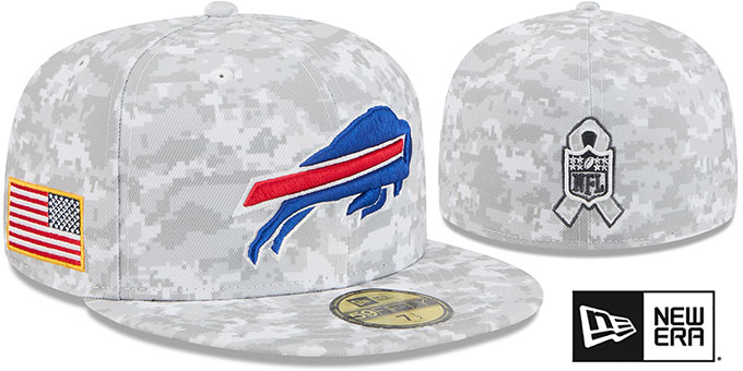 Bills '2025 SALUTE-TO-SERVICE' Snow White Digital Fitted Hat by New Era