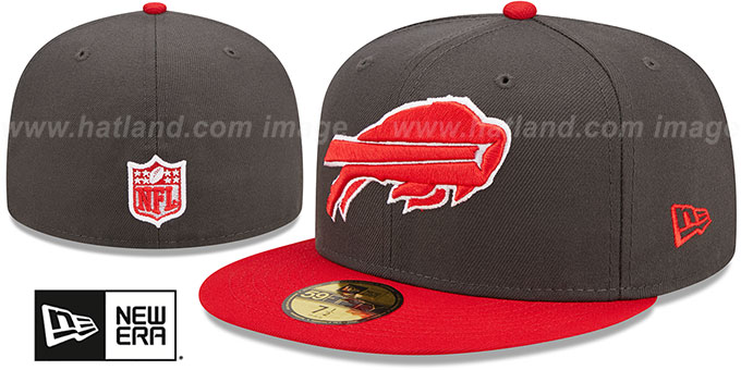 Bills '2T COLOR PACK' Charcoal-Red Fitted Hat by New Era