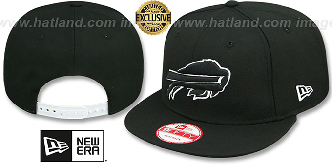 Bills 'TEAM-BASIC SNAPBACK' Black-White Hat by New Era