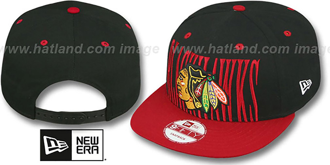 Blackhawks 'STEP-ABOVE SNAPBACK' Black-Red Hat by New Era