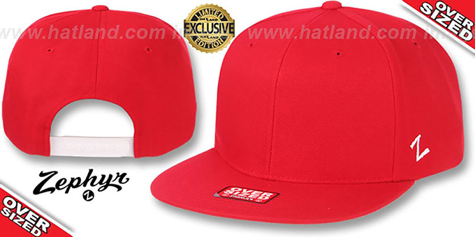 Blank 'OVER-SIZED SNAPBACK' Red Hat by Zephyr