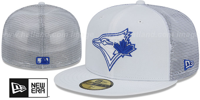 Blue Jays 2022 'BATTING PRACTICE TRUCKER' White Fitted Hat by New Era