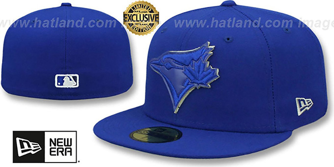 Blue Jays 'LEATHER POP' Royal Fitted Hat by New Era
