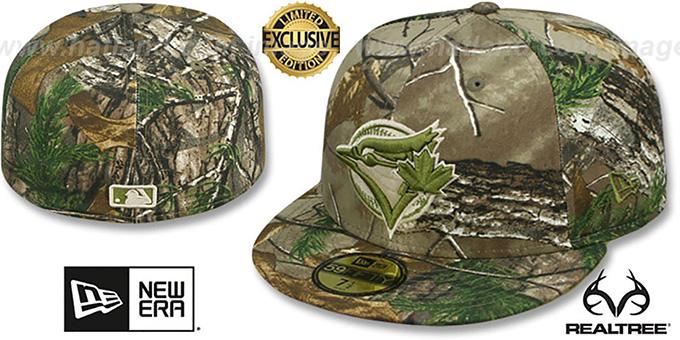 Blue Jays 'MLB TEAM-BASIC' Realtree Camo Fitted Hat by New Era