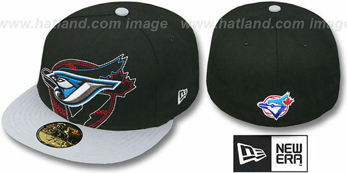 Blue Jays 'NEW MIXIN' Black-Grey Fitted Hat by New Era