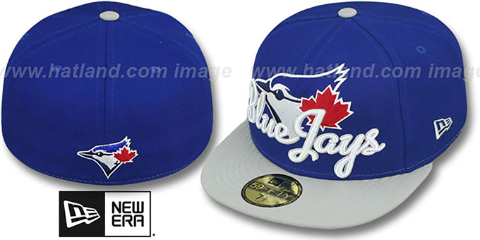 Blue Jays 'SCRIPT-PUNCH' Royal-Grey Fitted Hat by New Era