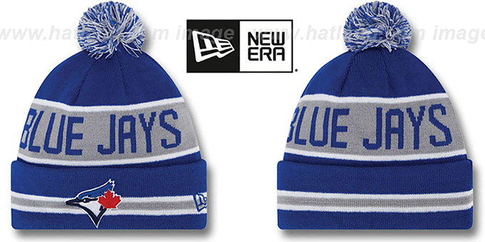 Blue Jays 'THE-COACH' Royal Knit Beanie Hat by New Era