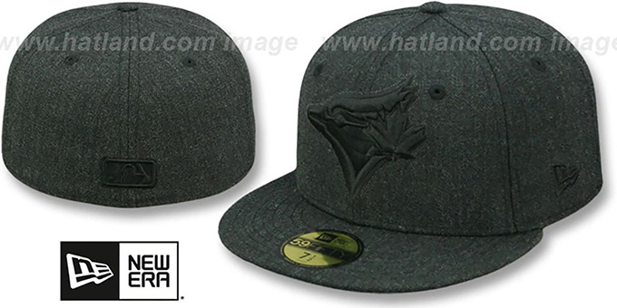Blue Jays 'TOTAL TONE' Heather Black Fitted Hat by New Era