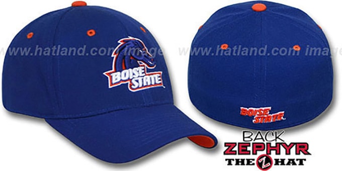 Boise State 'DH' Fitted Hat by Zephyr - royal