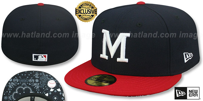 Braves 1965 COOPERSTOWN 'BLACKDANA BOTTOM' Fitted Hat by New Era