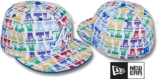 Braves 'BIG-TOP' White-Multi Fitted Hat by New Era