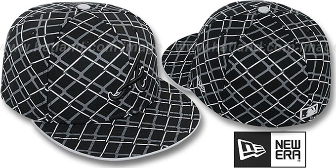 Braves 'CHAIN-LINK' Black Fitted Hat by New Era