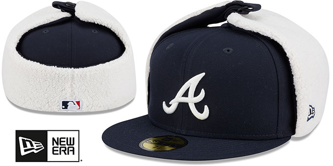 Braves 'CLASSIC DOGEAR' Navy Fitted Hat by New Era