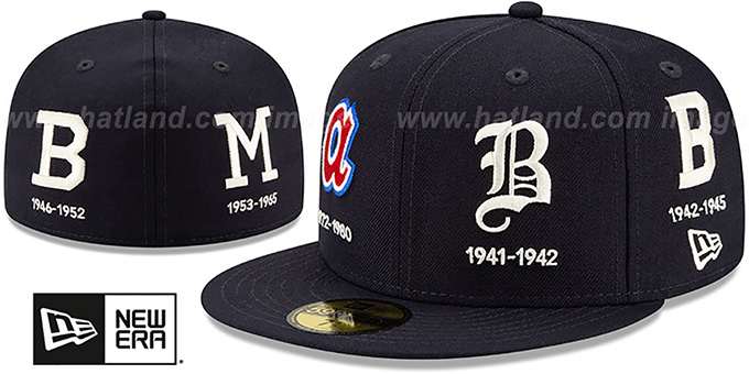 Braves 'COOPERSTOWN EVOLUTION-2' Navy Fitted Hat by New Era