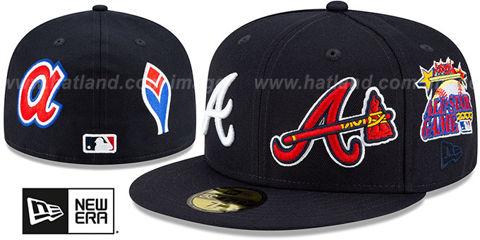 Braves 'EVOLUTION-PATCHES' Navy Fitted Hat by New Era