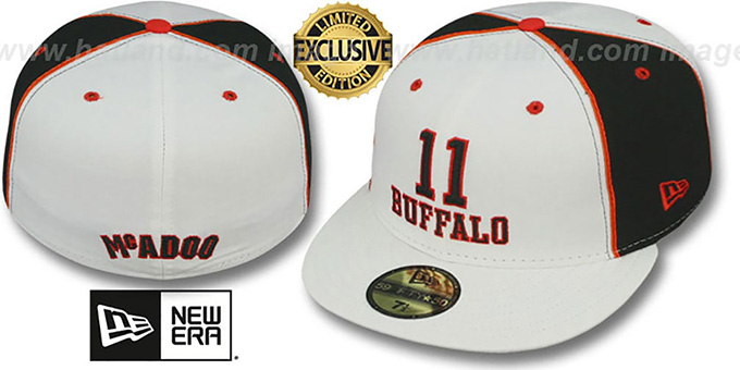 Braves McADOO 'TEAM-UP' White-Black  Fitted Hat by New Era