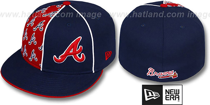 Braves 'MULTIPLY' Navy-Red Fitted Hat by New Era