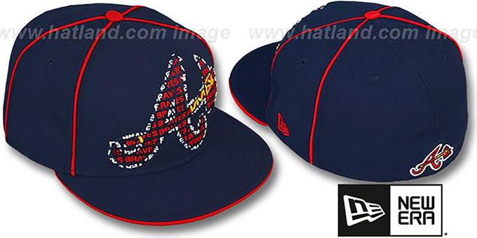 Braves 'REPEAT BIG-ONE' Navy Fitted Hat by New Era