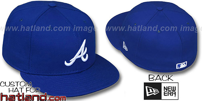 Braves 'TEAM-BASIC' Royal-White Fitted Hat by New Era