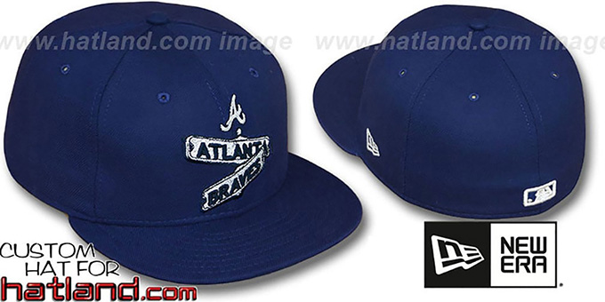 Braves 'STREET SIGNS' Navy Fitted Hat by New Era