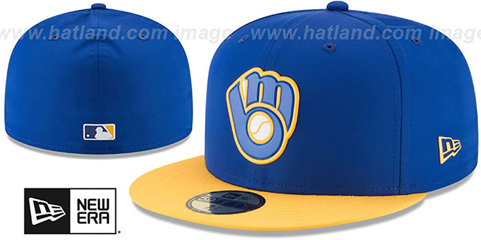 Brewers '2018 PROLIGHT-BP' ALTERNATE Royal-Gold Fitted Hat by New Era