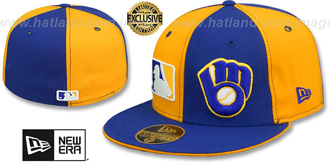 Brewers 'DOUBLE WHAMMY' Gold-Royal Fitted Hat