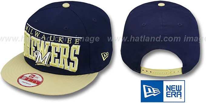 Brewers 'LE-ARCH SNAPBACK' Navy-Gold Hat by New Era