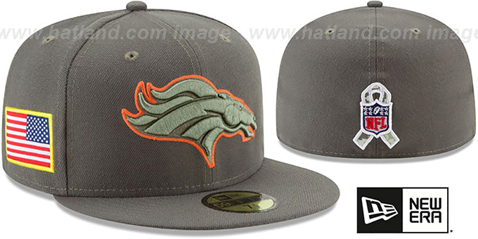 Broncos '2017 SALUTE-TO-SERVICE' Green Fitted Hat by New Era