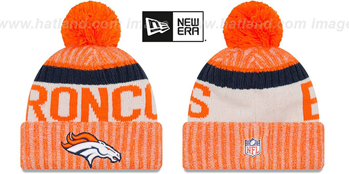 Broncos '2017 STADIUM BEANIE' Orange Knit Hat by New Era