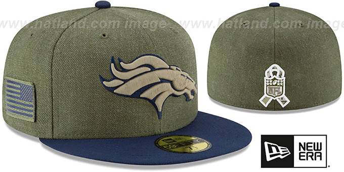 Broncos '2018 SALUTE-TO-SERVICE' Olive-Navy Fitted Hat by New Era
