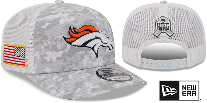 Broncos '2025 SALUTE-TO-SERVICE TRUCKER SNAPBACK' Snow White Digital Hat by New Era