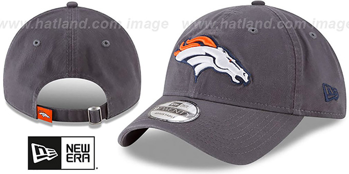 Broncos 'CORE-CLASSIC STRAPBACK' Charcoal Hat by New Era
