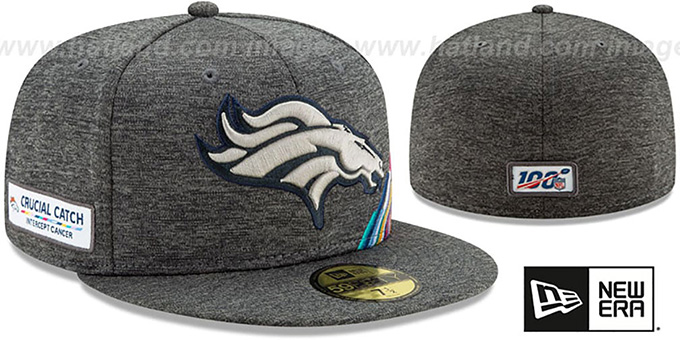 Broncos 'ONFIELD CRUCIAL CATCH' Grey Fitted Hat by New Era